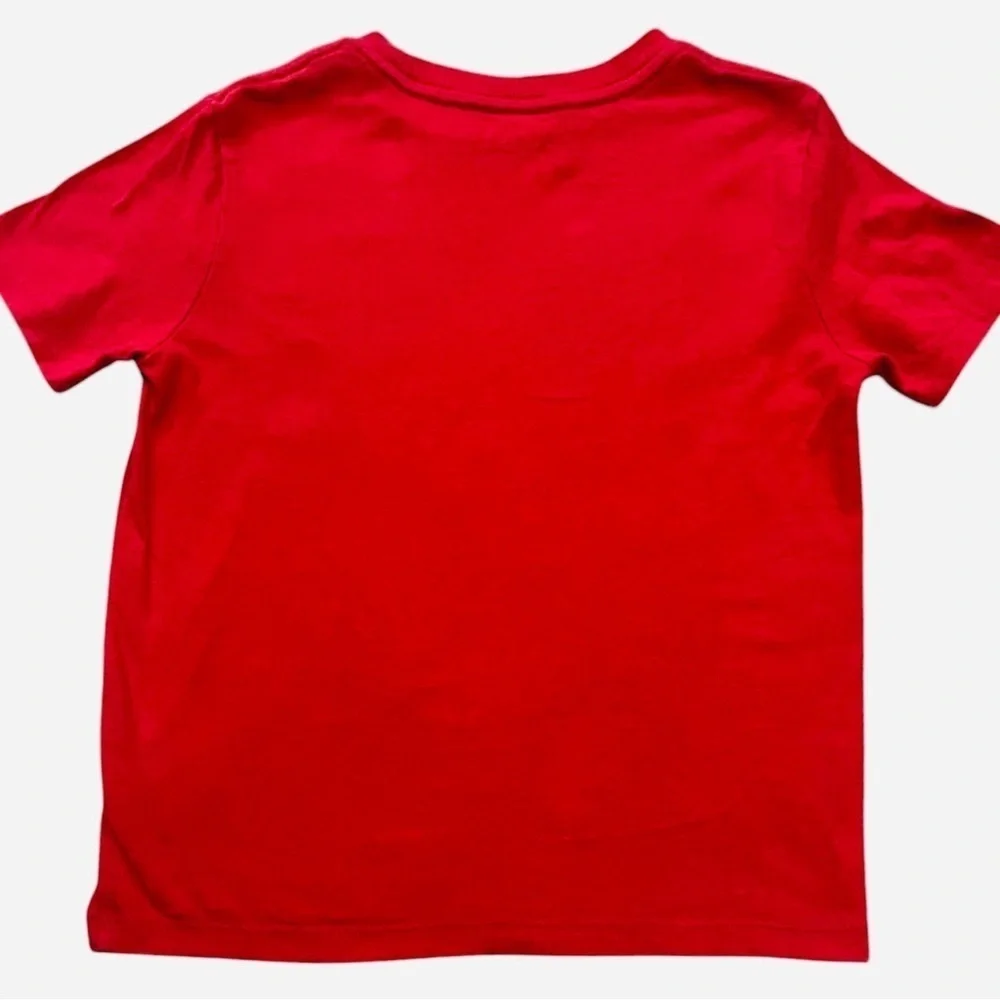 Old Navy casual red T-shirt Boys S(6-7) graphic design Solar System round neck